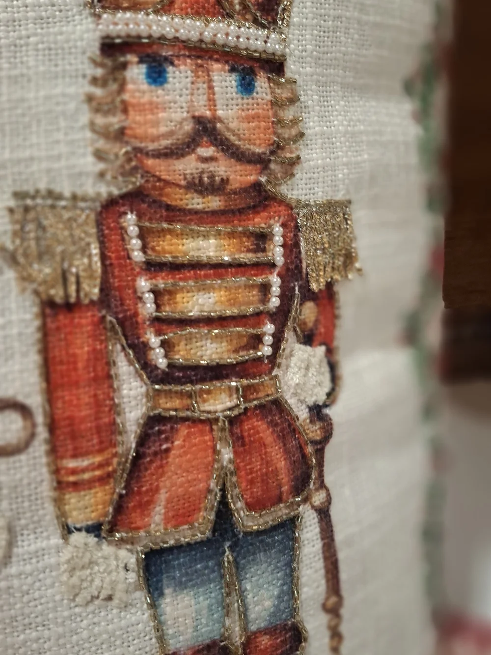 Holiday Nutcracker Decorative Pillow - Red & Green